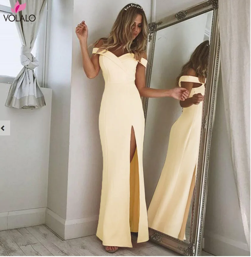 

Women Sexy Strapless Party Dress Backless Padded Maxi Dresses Female Gown Sleeveless Bodycon Split Front Evening Party Vestidos