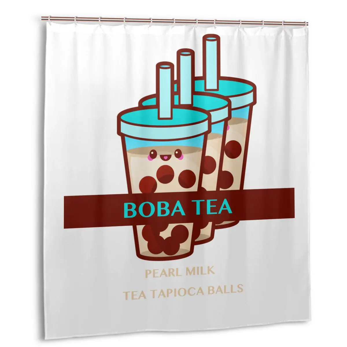 Darmian Bubble Boba жемчуг молоко чай Tapioca шары пластик занавески для душа 66x72 в индивидуальные ванная комната водонепроницаемый полиэстер