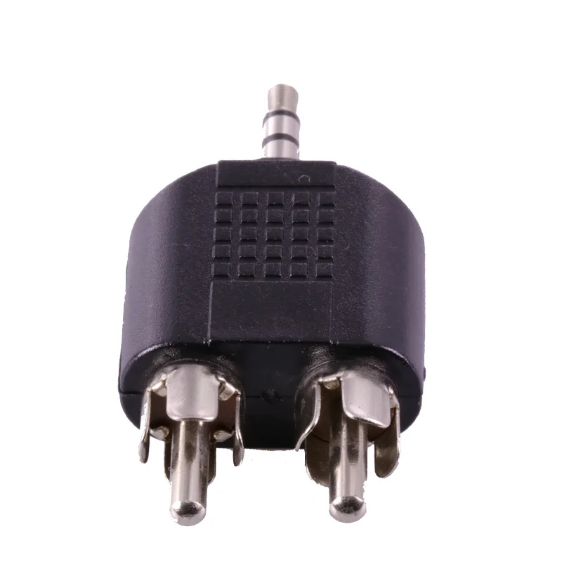 

100PcS 1 to 2 RCA Connector 3 pole 3.5 MM Jack Stereo Male Plug to 2xRCA Male Plug Adapter