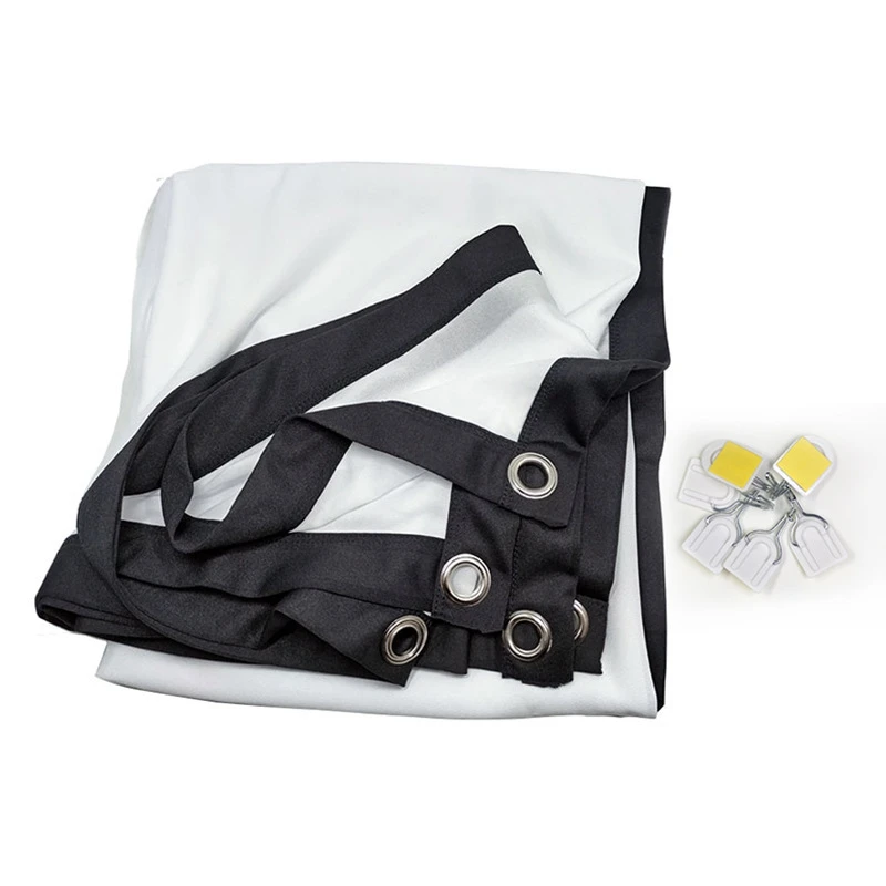 Экран проектора для домашнего кинотеатра HD белый складной с защитой от