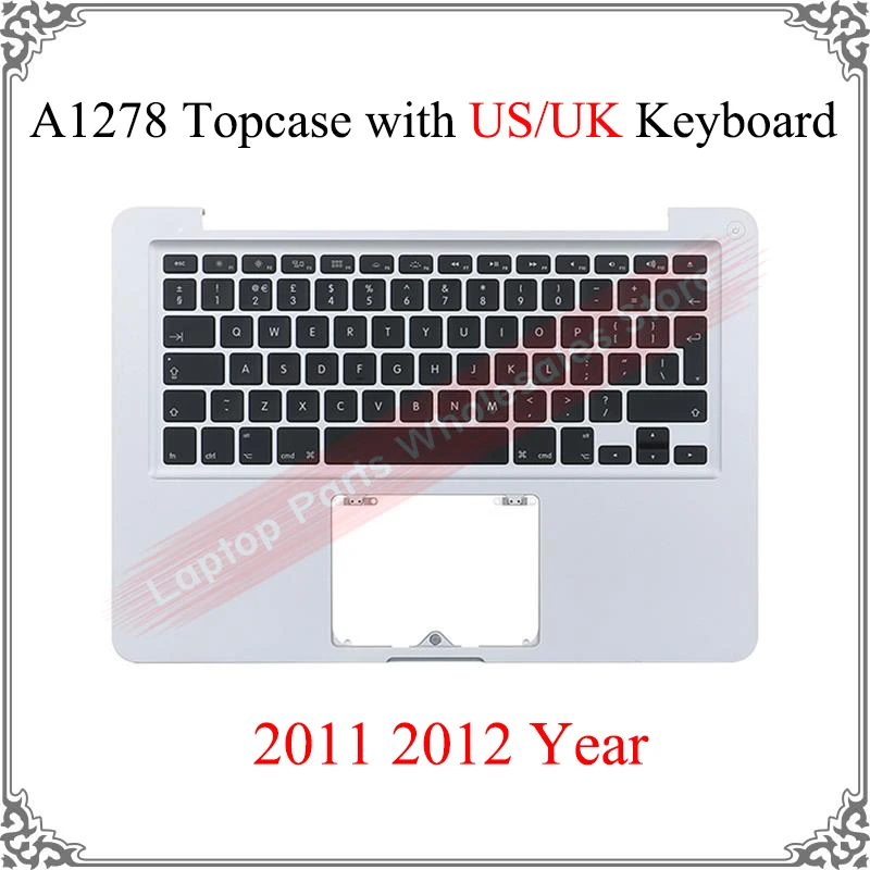 A1278 Genuine New For Macbook Pro 13.3 Inch A1278 UK US Keyboard Backlight Topcase Top case Palm Rest English Layout 2011 2012