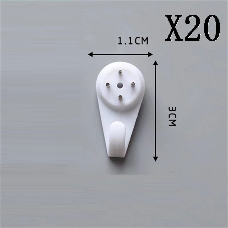 20 pcs SSS# BAO украшения крепкие бесшовные рамы крюк кухня гостиная спальня мебель аксессуары подвесная Настенная картина вешалка - Цвет: 20 pcs