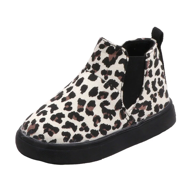 Детские ботильоны без шнуровки для маленьких девочек осенне-зимние Нескользящие