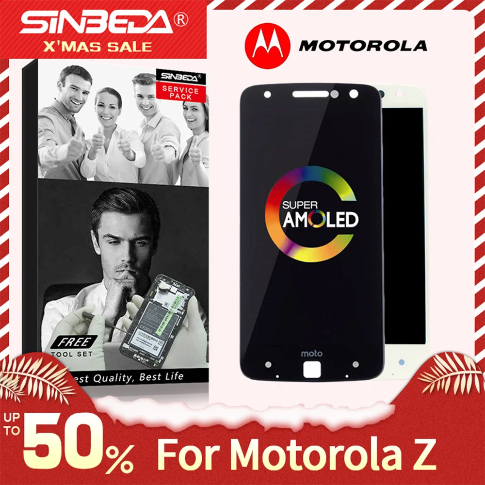 5," AMOLED lcd для Motorola Moto Z lcd дисплей сенсорный экран дигитайзер Замена для MOTO Z Droid дисплей XT1650 XT1650-03 lcd