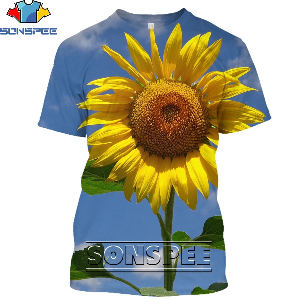 

SONSPEE 3D Sunny Days Art Classic Casual Men Unisex TShirt Harajuku Short sleeve Streetwear Clothing Tops