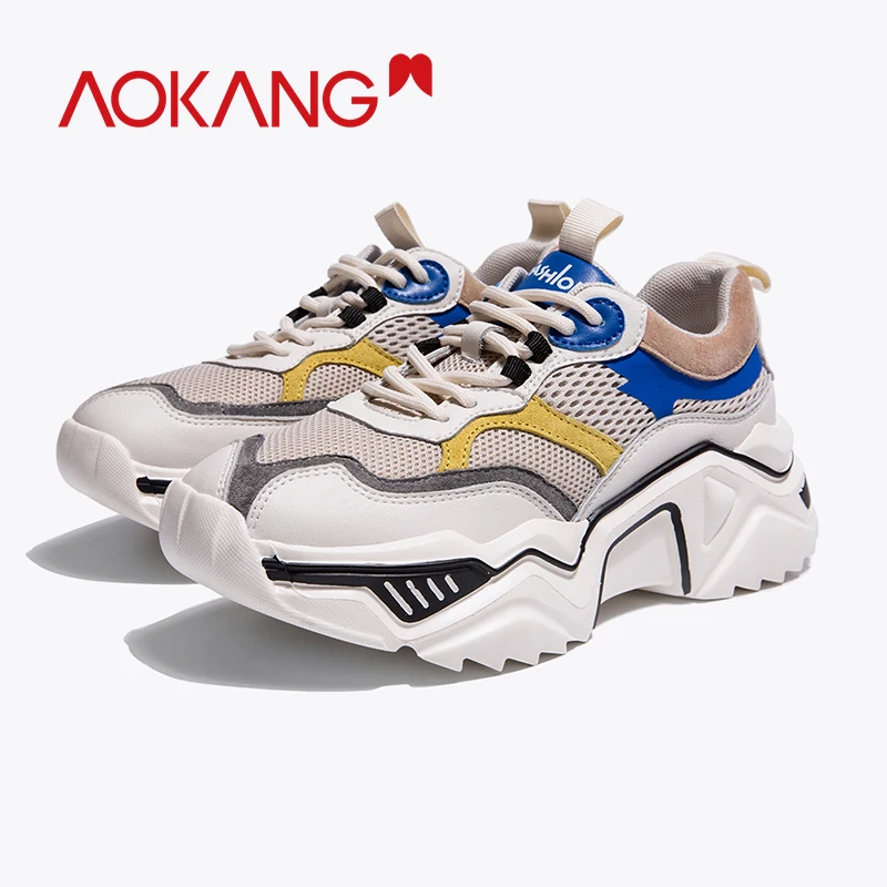 Женские кроссовки на массивной платформе AOKANG модные брендовые
