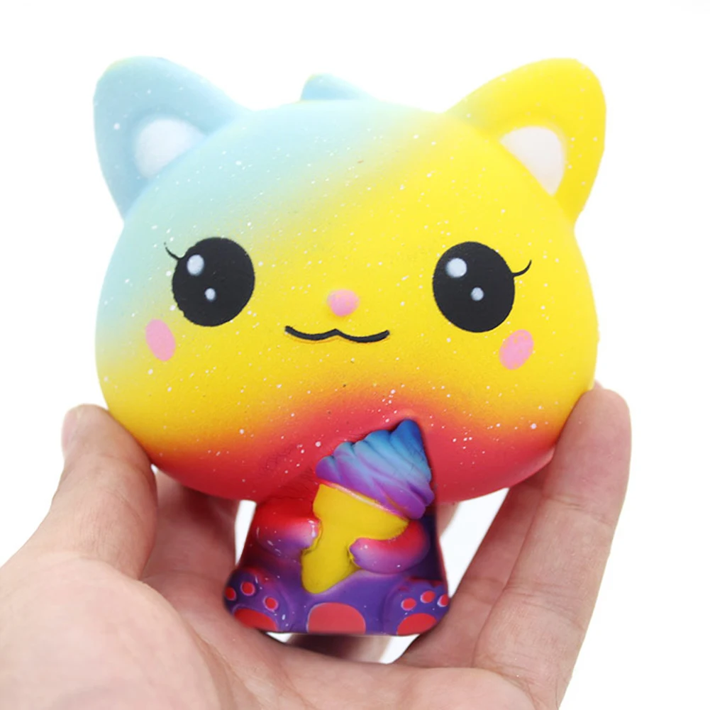 

Сжимаемые игрушки-антистресс мультяшный мороженое кошка игрушки-сжималки для рук медленно восстанавливает форму снятие стресса для взрос...
