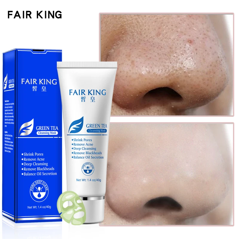 Зелёный чай носа угорь масла Управление грязи поры лица крем Ремонт выцветает