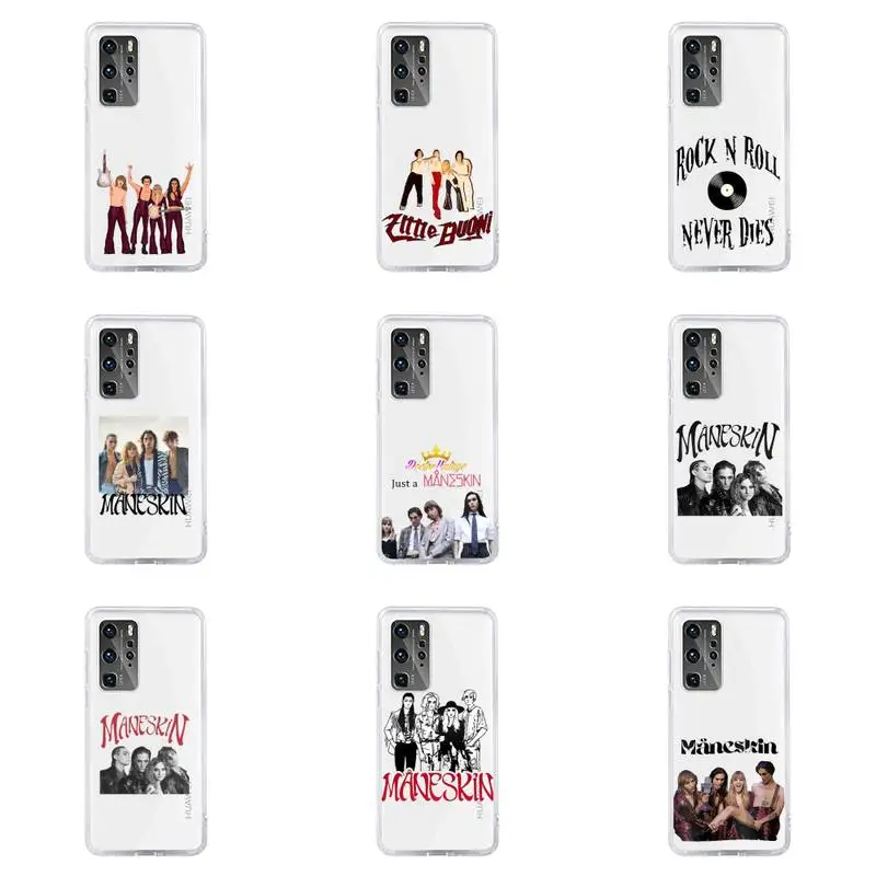 

Maneskin Damiano David band Phone Case For Huawei P40 P30 P20 Mate Honor 10i 30 20 i 10 40 8x 9x Pro Lite Transparent Cover