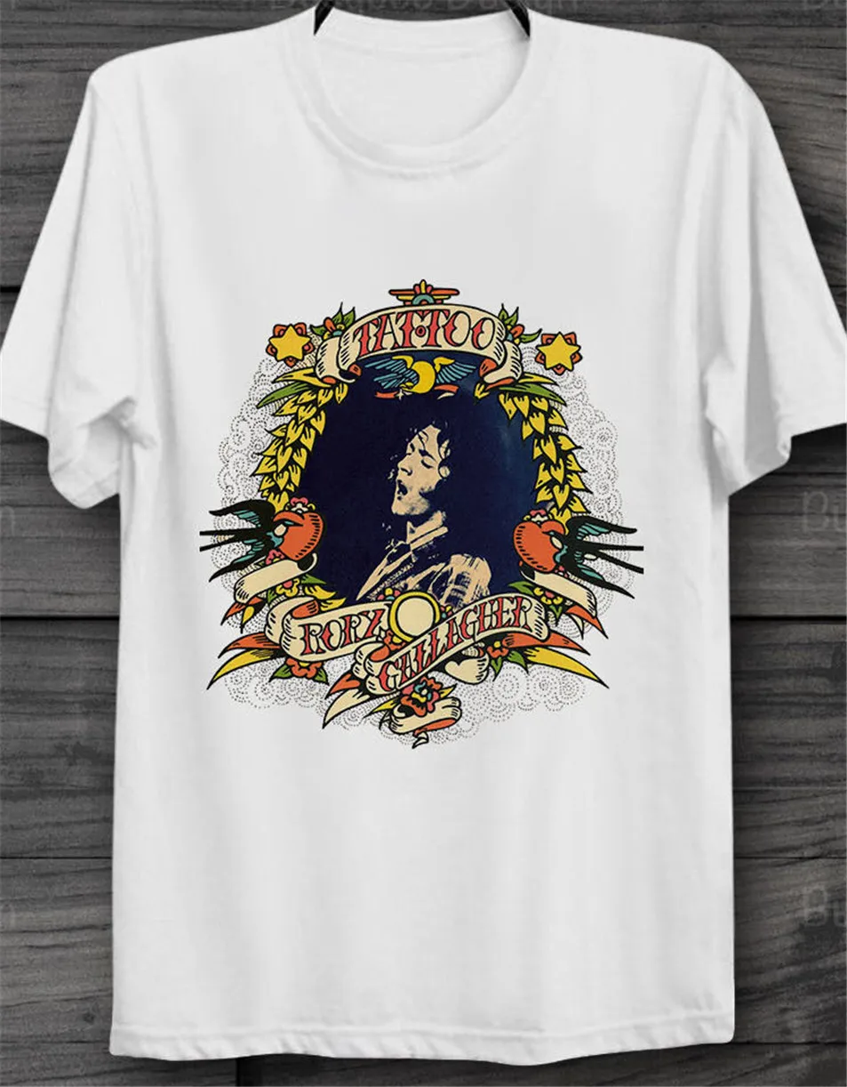 Рори Галлахер тату музыка Блюз рок ретро крутая винтажная унисекс футболка B209