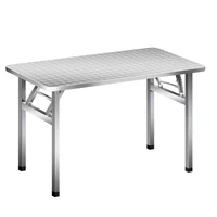 stainless steel folding table rectangular dining table learning office computer desk outdoor storage table