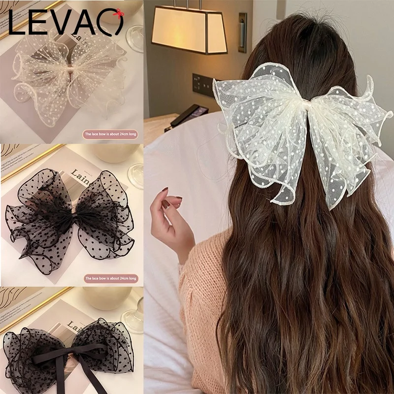 LEVAO – épingles à cheveux surdimensionnées avec nœud pour femmes  accessoires de printemps  en