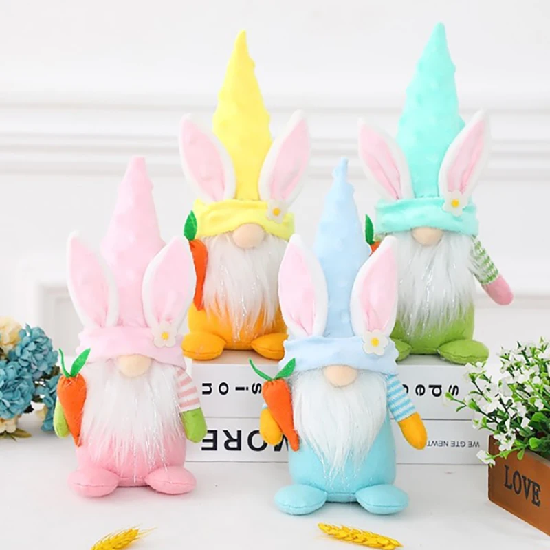 Пасхальные куклы-кролики пасхальные украшения игрушки-композиции