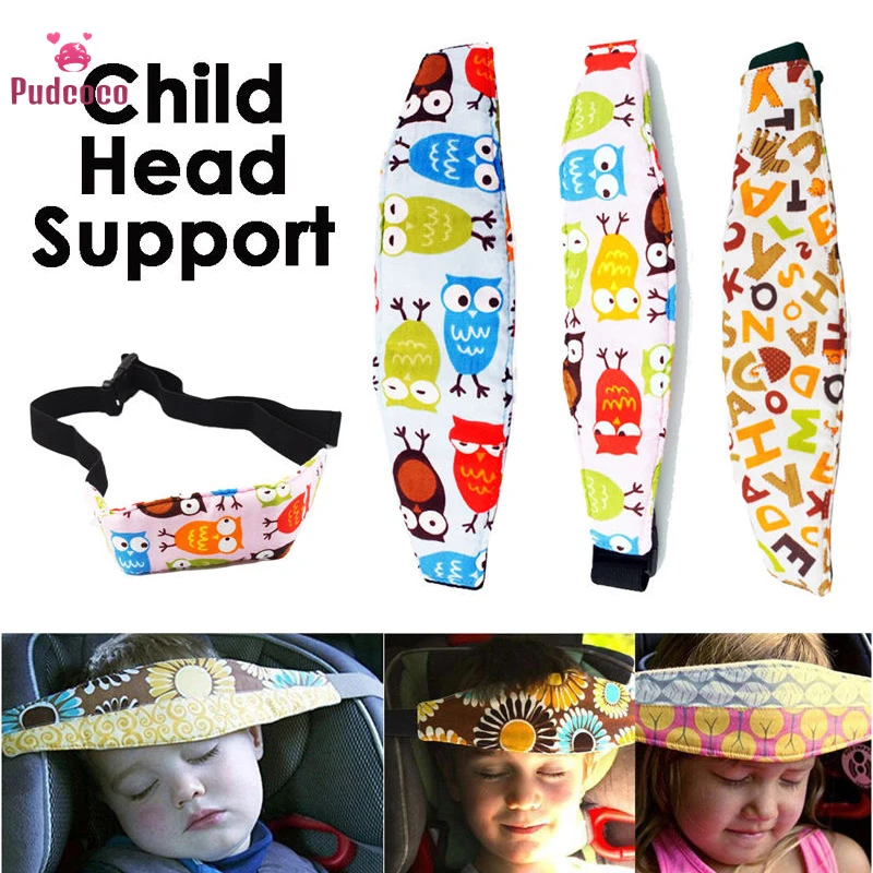 Pudcoco-soporte de apoyo para la cabeza del beb&eacute;, estampado bonito, cintur&oacute;n c&oacute;modo para dormir, asiento de coche de seguridad ajustable, ayuda para la siesta para ni&ntilde;os-0