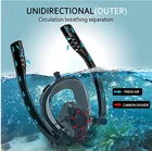 Новинка 2021, противотуманная Полнолицевая маска для подводного плавания с двойным дыханием, маска для дайвинга, маска для подводного плавания