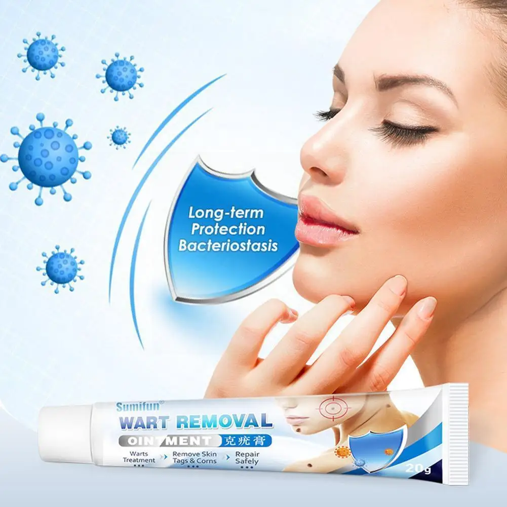 

Wart Cream Skin Tag Remover Antibacterial Cream Micro Ointment Ointmen Care Extract Wart Body Face Mole Herbal R2P8
