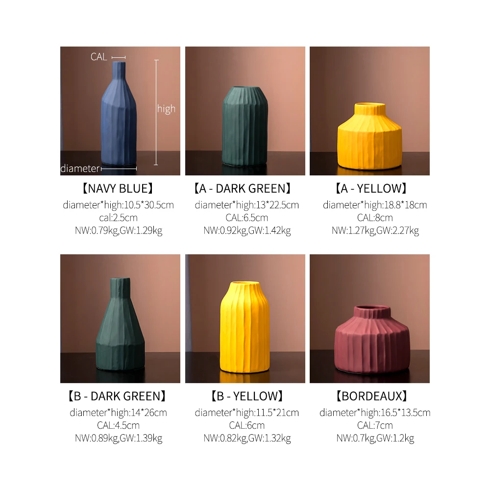 Классическая черная керамическая ваза в средиземноморском стиле современная