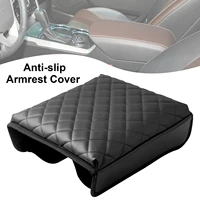 car central armrest pad pu leather black auto center console arm rest seat box mat cushion pillow cover for ford explorer
