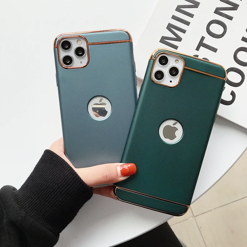 Жесткий чехол с гальваническим покрытием для iPhone 11 Pro Max 7 8 6 6s Plus X XR XS