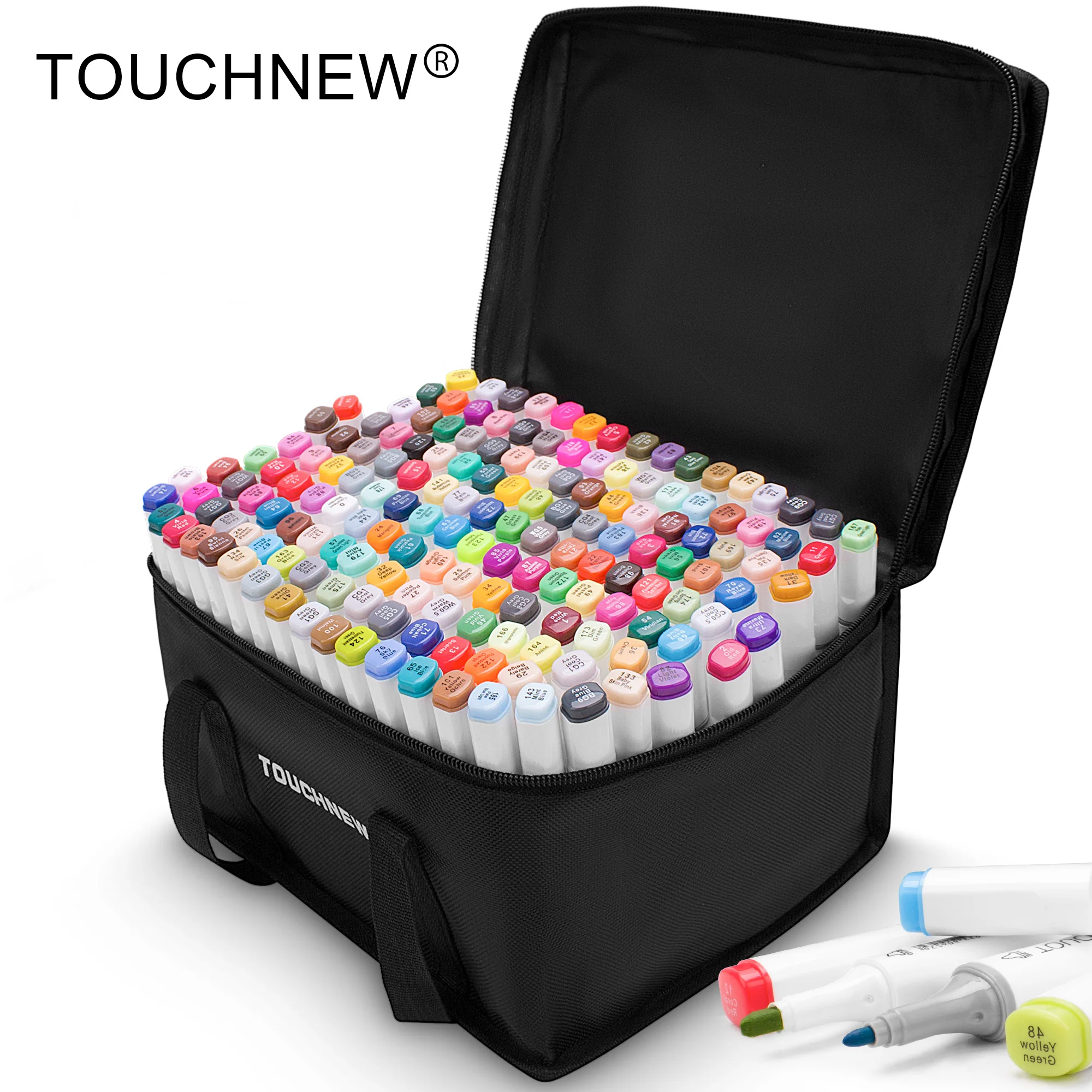 

Profession Art Markers TOUCHNEW Marker Set 30/40/60/80/168 Set Double Headed Marker Artist For Draw Manga Calligraphy Brush Pen