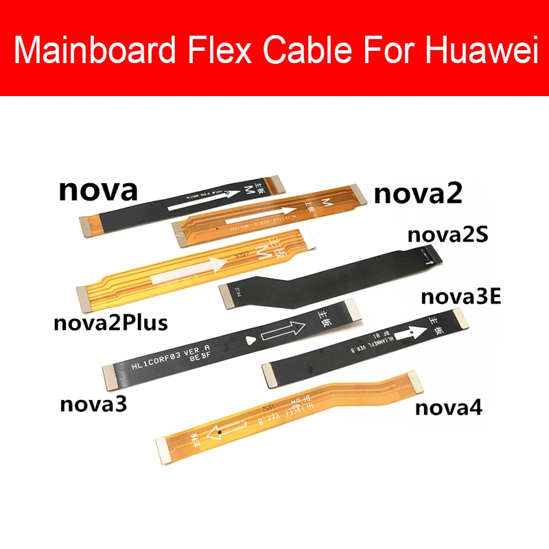 Материнская плата гибкий кабель для Huawei Nova 2 2i 2S 3 3E 3i 4 4e Lite Plus 2017 Young основная Flex