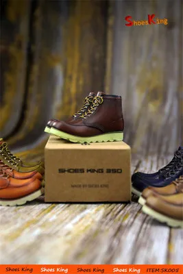 Модель мужской локомотивной обуви SK005 в стиле ретро с высоким верхом модель