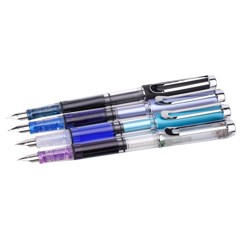 Penbbs 494 прозрачная поршневая авторучка, прозрачный демонстратор, чернильная ручка, перьевая коробка для ручек, школьные офисные принадлежности, канцелярские принадлежности