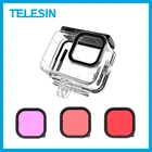 Водонепроницаемый чехол TELESIN 50 м, чехол из закаленного стекла для дайвинга, чехол для объектива, аксессуары для фотоаппарата 10 Black