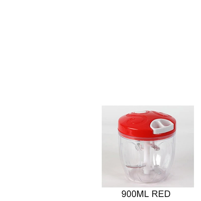 900ML RED Мощность ful ручной мясорубки ручной Мощность Еда измельчитель Мясорубка блендер миксер чтобы нарезать мясо фрукты овощи орехи трав мясорубка мясорубка электрическая измельчитель электрический электромясорубка блендер - Цвет: 900ML RED