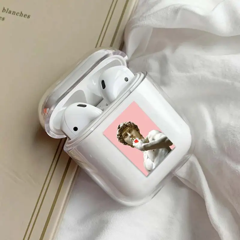 Симпатичный чехол для Apple airpods мультяшный Забавный с изображением статуи