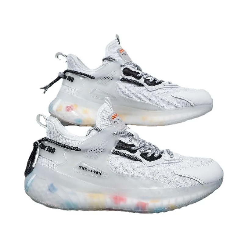 

Men's Shoes Spring New Coconut Running Sneakers Summer Tide Brand Shoes Men's Popcorn Flying Woven Sports Shoes Men