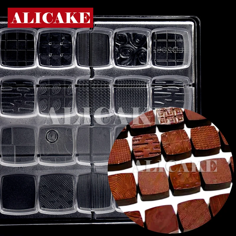 

32 Cavity Chocolate Mould 16 Styles Baking Pastry Tools Polycarbonate Chocolate Mold For Chocolates Bar Cake Molds Form Tray