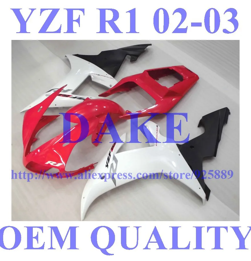 

Injection Red White Black Fairings For Yamaha YZF 1000 R1 02 03 YZF-R1 02-03 YZF R1 02 03 YZF R1 2002 2003 Fairing Kits // DAK
