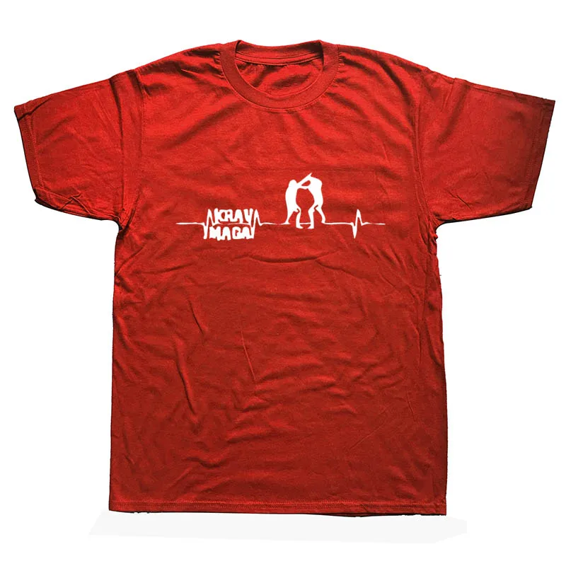 Krav Maga In My Heartbeat Dad Забавные футболки мужские летние хлопковые Harajuku короткий рукав с круглым вырезом уличная черная футболка