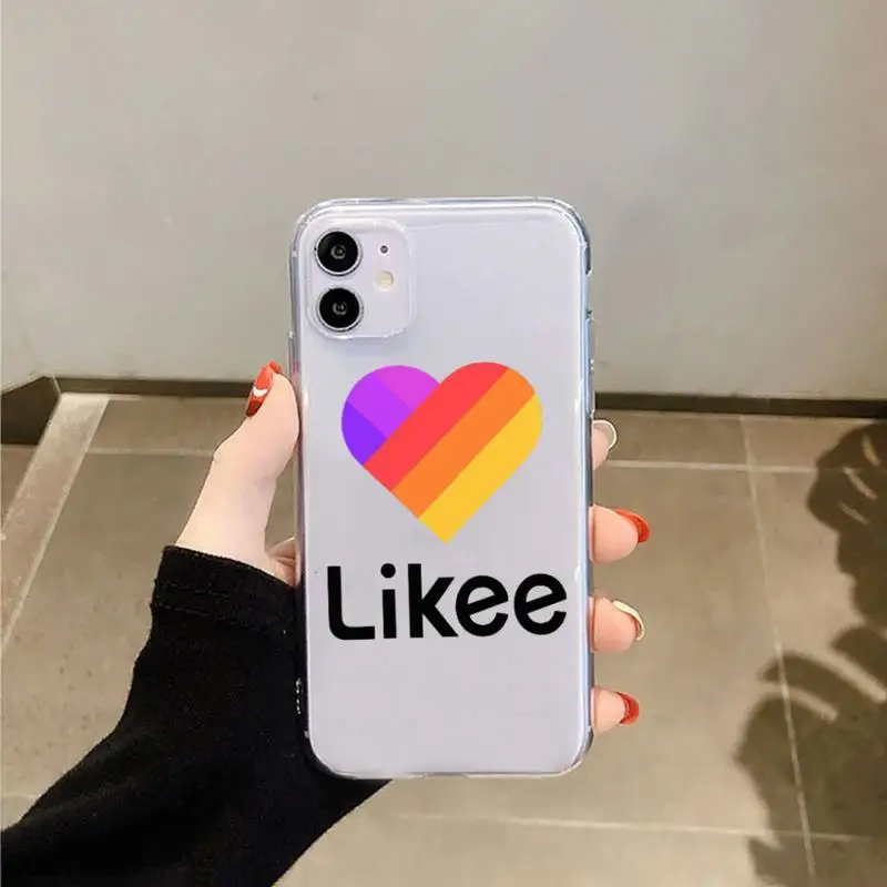 

likee love heart Phone Case Transparent for iPhone 11 12 mini pro XS MAX 8 7 6 6S Plus X 5S SE 2020 XR