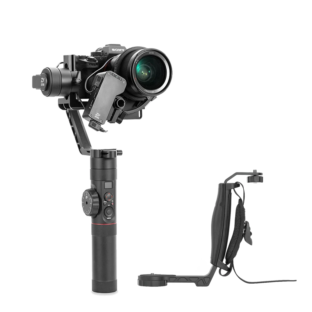 Crane 2-Mini Handles ZHIYUN Crane 2 камера Gimbal с сервоприводом непрерывного фокуса 3,2 кг Полезная нагрузка для беззеркальная камера DSLR SONY Canon Panasonic стабилизатор - Цвет: Crane 2-Mini Handles