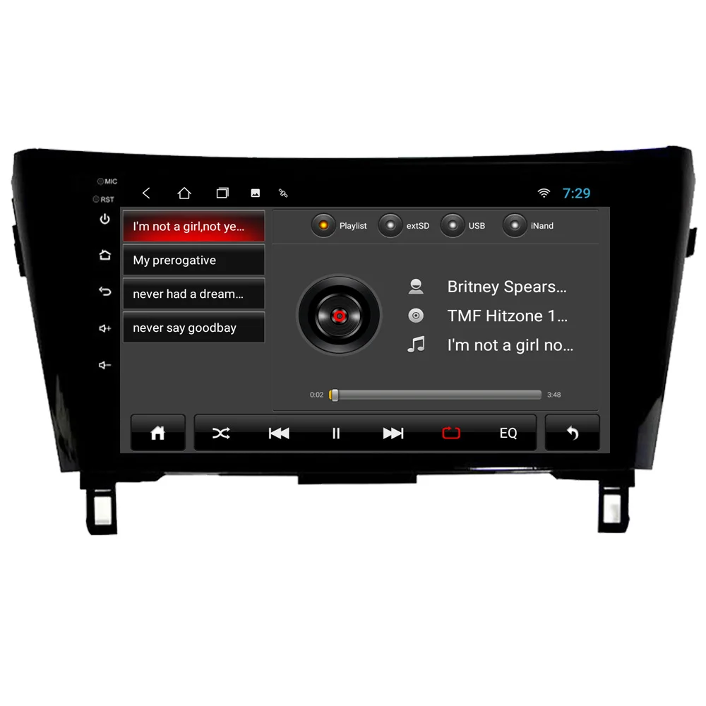 Автомагнитола для Nissan Qashqai X trail 2014 2015 2016 2017 Android 9 1 четырехъядерный процессор