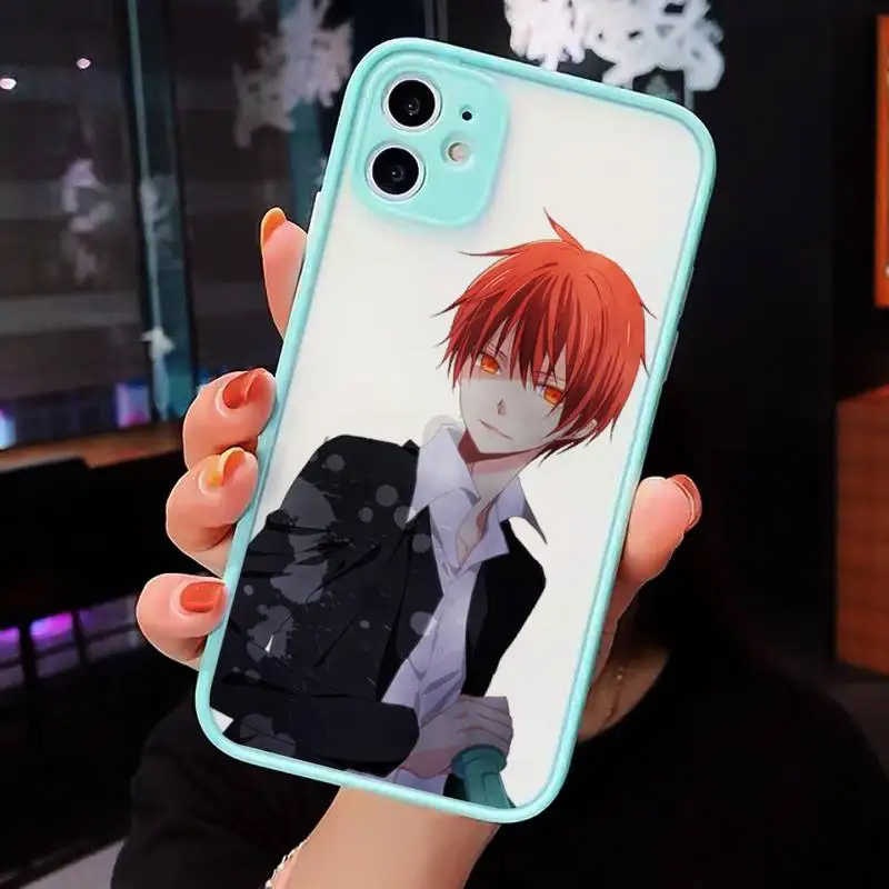 

Assassination Classroom Phone Case For iPhone 12 11 Mini Pro XR XS Max 7 8 Plus X Matte transparent blue Back Cover