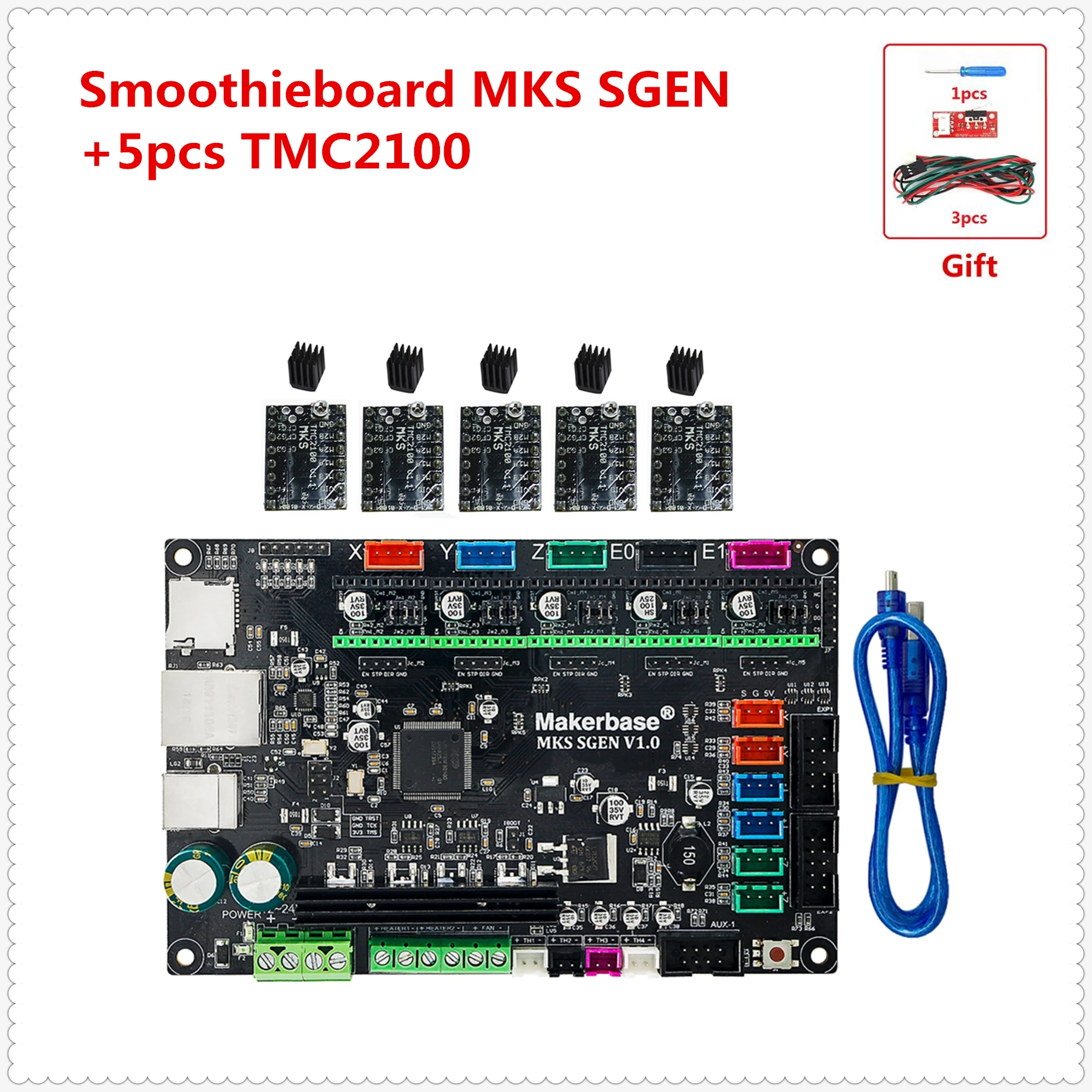 3d принтер Запасные доска MKS сгэн Smoothieboard поддержка TMC2208 TMC2100 LV8729 DRV8825 A4988 tb6600 lv8727