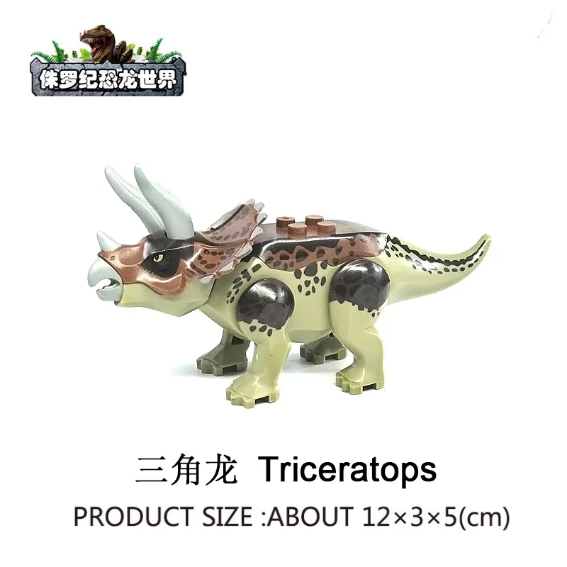 Конструктор мир Юрского Периода Динозавров Серия Блоков Velociraptor T Rex Triceratops