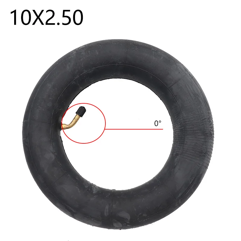 

10X2.50 Inner Tube 10x2.5 Tube Innertube with bent valve 45 90 Degree valve for Baby Stroller Pram Scooter 10 Inch