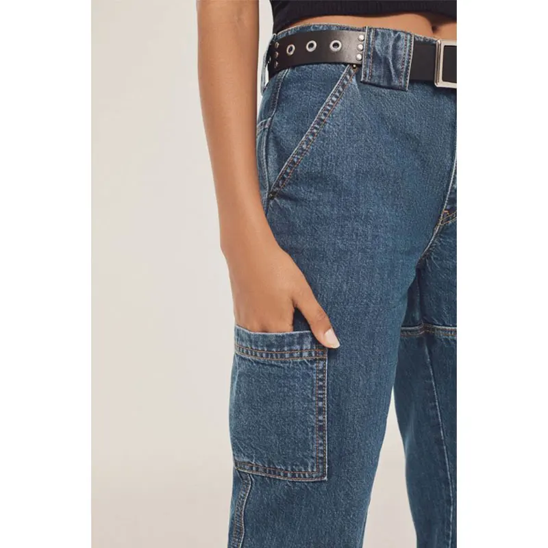 Джинсы для женщин и мам джинсы брюки в стиле бойфренд с высокой талией пуш ап