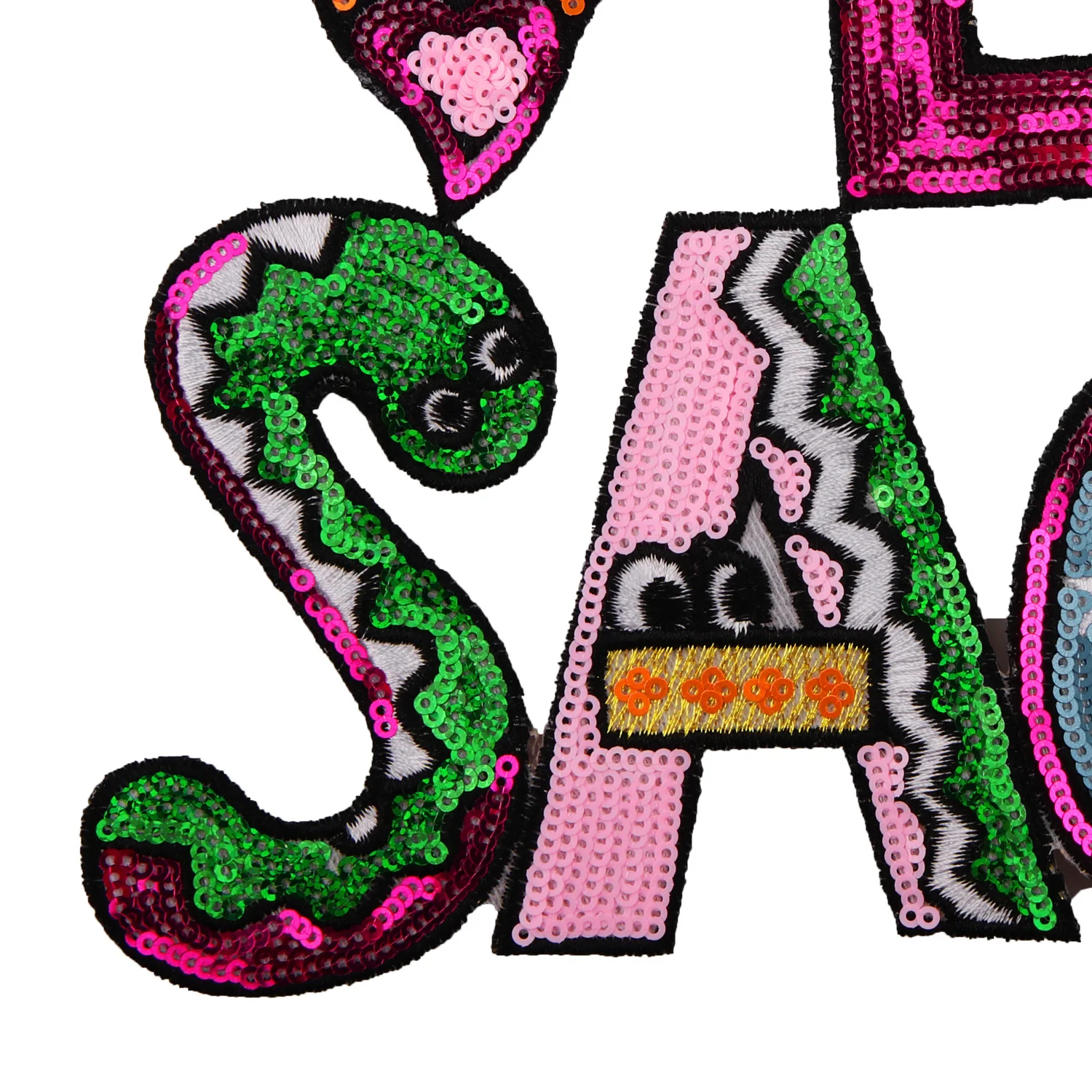 1 шт. большие цветные буквы расшитые блестками вышитые наклейки нашивки для