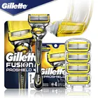 Прямая бритва, бритвенный станок, чехол Gillette Fusion 5 Proshield для лица бритва, кассеты для мужчин со сменными лезвиями для бороды