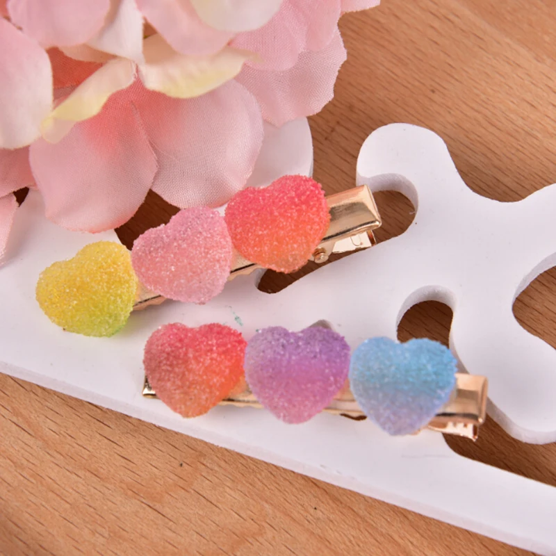 

Cute Soft Candy Hair Pin Girl Heart Shape Hairpin Hair Clips Hairgrip Women Girls Hair Jewelry Hair Accessories 1pc