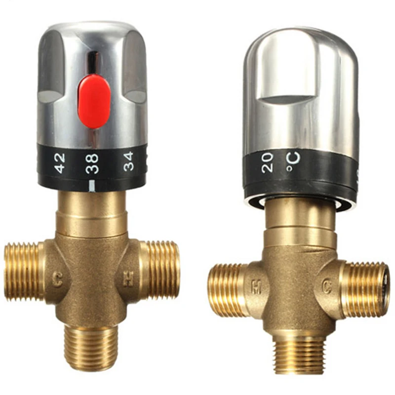 Pipe Thermostat Faucet Thermostatic Mixing Valve Bathroom Water Temperature Control Cartridges Solar Heater Thermos |