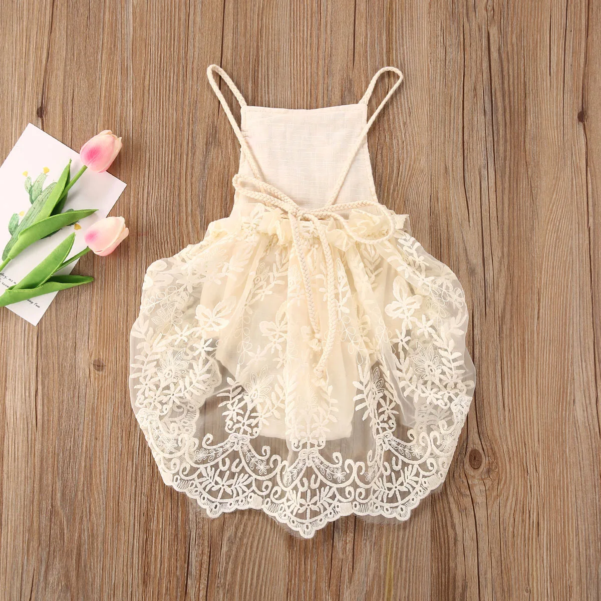 

Emmababy 0-18M Newborn Baby Girls Romper Lace Flowers Print Sleeveless Lovely Backless Jumpsuits