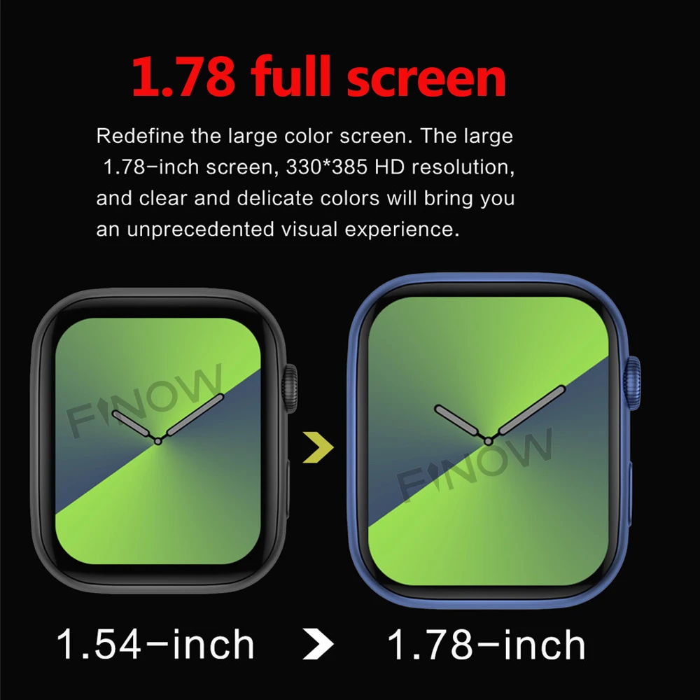 

Finow FK88 PK Iwo 13 W56 Smartwatch 2020 1.78 inch 320*385 3D Watch Face hey Siri Bluetooth Call FK88 Smart Watch Series 6