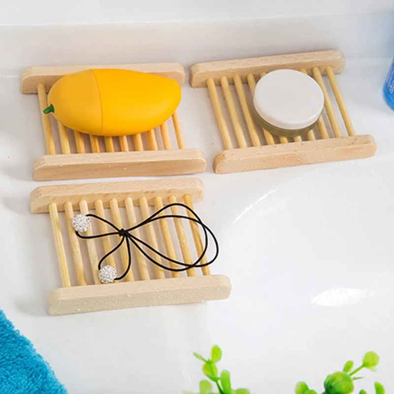 

5/10 Pcs Portable Soap Dishes Natural Wood Soap Tray Holder Dish Storage Bath Shower Plate Bathroom Wash Soap Holder Organizer
