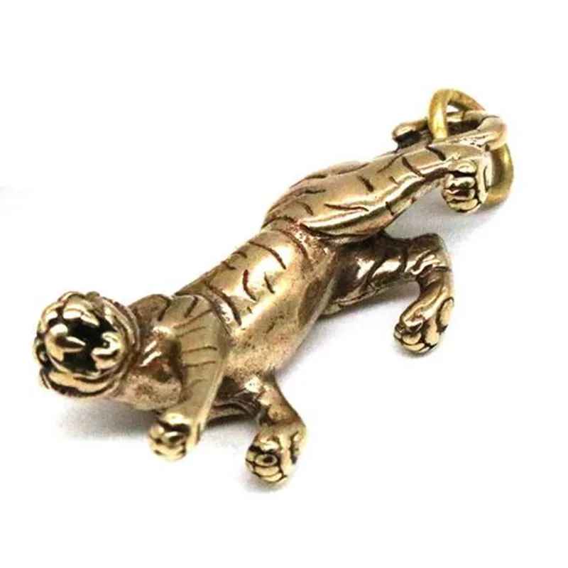 

Home Decor Brass 3D Tiger Mini Metal Figurine Art Statue Model Room Saloon Desk Europe & America Sculpture Decoration Gifts